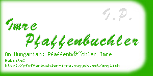 imre pfaffenbuchler business card